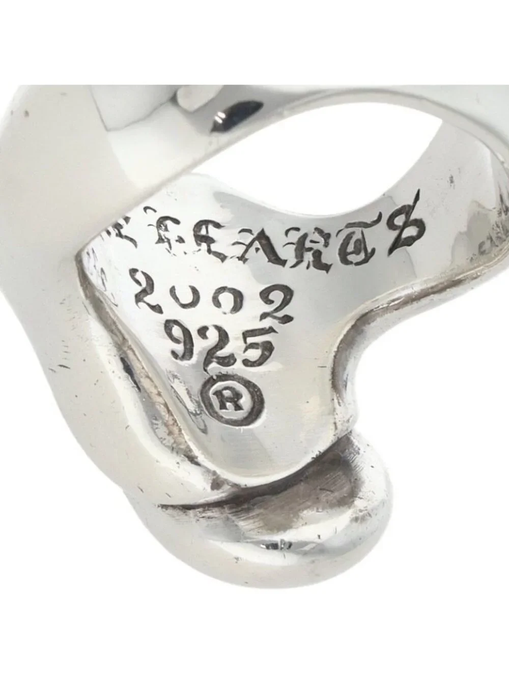 Chrome Hearts Lip Tongue Md Lip and Tan Silver Ring